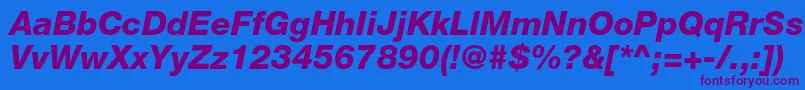 HelveticaneueltstdHvit Font – Purple Fonts on Blue Background