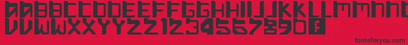 MoveAlong Font – Black Fonts on Red Background