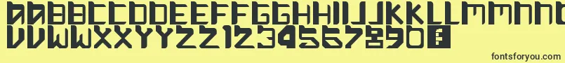 MoveAlong Font – Black Fonts on Yellow Background