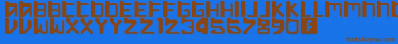 MoveAlong Font – Brown Fonts on Blue Background