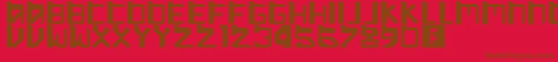 MoveAlong Font – Brown Fonts on Red Background