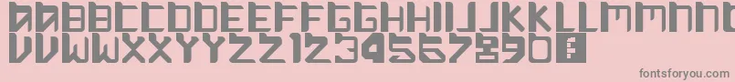 フォントMoveAlong – ピンクの背景に灰色の文字