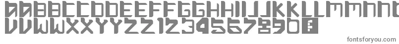 MoveAlong-fontti – harmaat kirjasimet valkoisella taustalla
