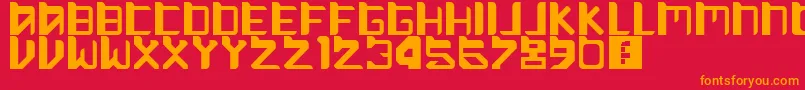 MoveAlong Font – Orange Fonts on Red Background