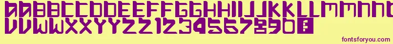 MoveAlong Font – Purple Fonts on Yellow Background