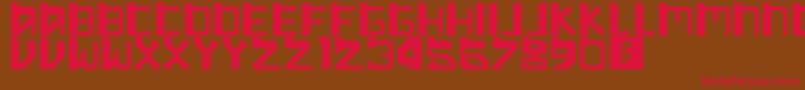 MoveAlong Font – Red Fonts on Brown Background
