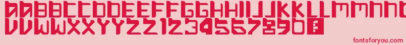 フォントMoveAlong – ピンクの背景に赤い文字