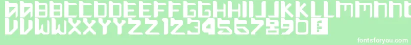 MoveAlong Font – White Fonts on Green Background