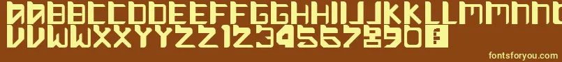 fuente MoveAlong – Fuentes Amarillas Sobre Fondo Marrón
