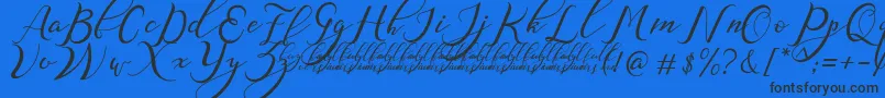 NazeefaDemo Font – Black Fonts on Blue Background