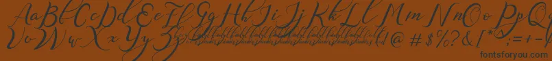 NazeefaDemo Font – Black Fonts on Brown Background