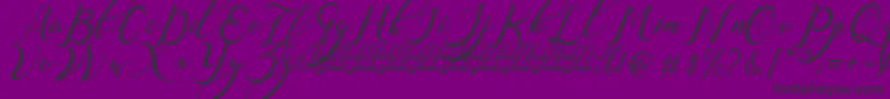 Fonte NazeefaDemo – fontes pretas em um fundo violeta