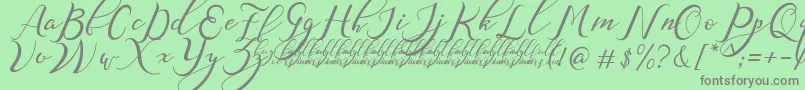 NazeefaDemo Font – Gray Fonts on Green Background