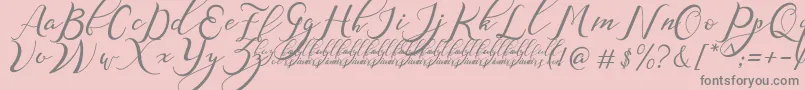 NazeefaDemo Font – Gray Fonts on Pink Background