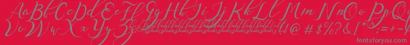 NazeefaDemo Font – Gray Fonts on Red Background