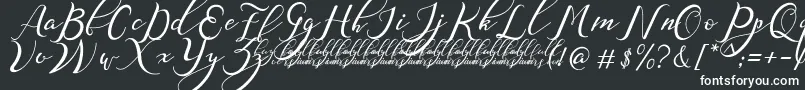 Шрифт NazeefaDemo – белые шрифты на чёрном фоне