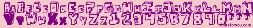 OpnStunfillawenkay Font – Purple Fonts on Pink Background