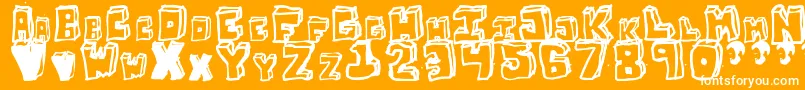 OpnStunfillawenkay Font – White Fonts on Orange Background