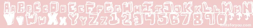 OpnStunfillawenkay Font – White Fonts on Pink Background