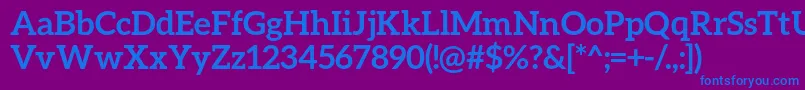 AleoBold Font – Blue Fonts on Purple Background