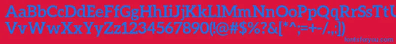 AleoBold Font – Blue Fonts on Red Background