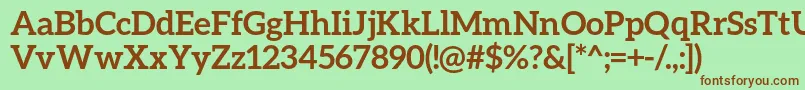 AleoBold Font – Brown Fonts on Green Background