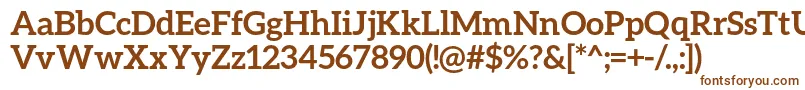 AleoBold-fontti – ruskeat fontit valkoisella taustalla