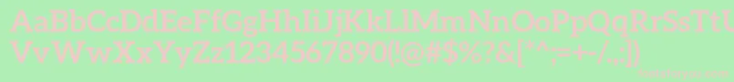 AleoBold Font – Pink Fonts on Green Background