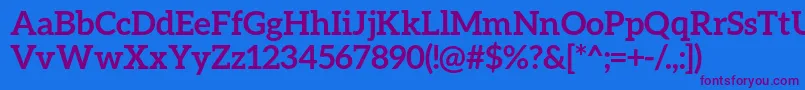 AleoBold Font – Purple Fonts on Blue Background