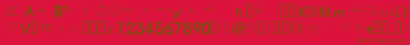フォントVacTubeSymbolsV1.2 – 赤い背景に茶色の文字