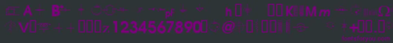 VacTubeSymbolsV1.2 Font – Purple Fonts on Black Background
