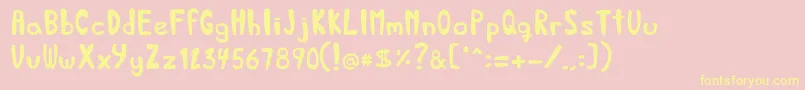 BedandbreakfastRegular Font – Yellow Fonts on Pink Background