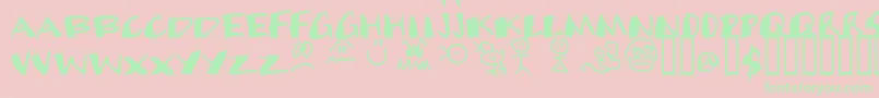 CandySniper Font – Green Fonts on Pink Background