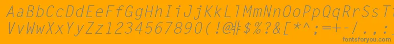 LettergothicstdSlanted Font – Gray Fonts on Orange Background