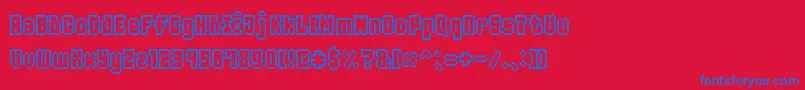 IcePixel7 Font – Blue Fonts on Red Background