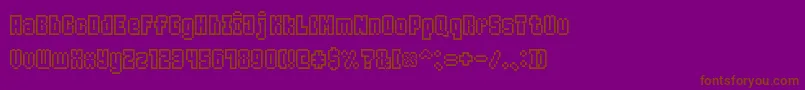 IcePixel7 Font – Brown Fonts on Purple Background