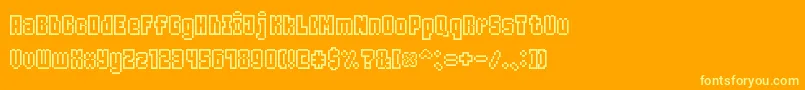 IcePixel7 Font – Yellow Fonts on Orange Background