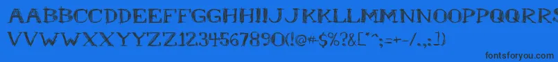 Шрифт Mrb – чёрные шрифты на синем фоне