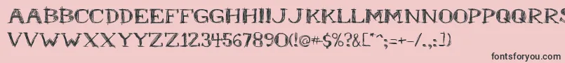 Шрифт Mrb – чёрные шрифты на розовом фоне