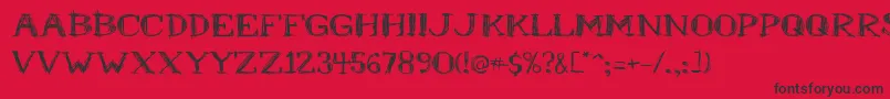 Mrb Font – Black Fonts on Red Background