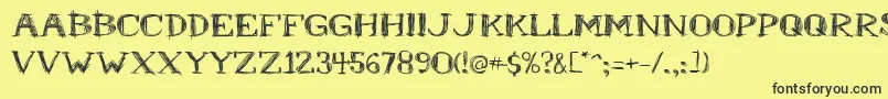 Mrb Font – Black Fonts on Yellow Background