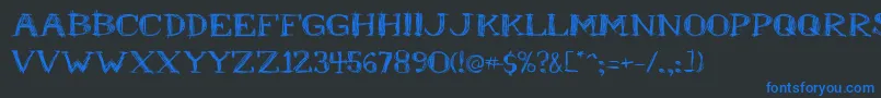 Mrb Font – Blue Fonts on Black Background