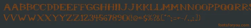 Mrb Font – Brown Fonts on Black Background