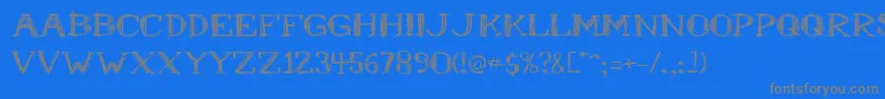 フォントMrb – 青い背景に灰色の文字