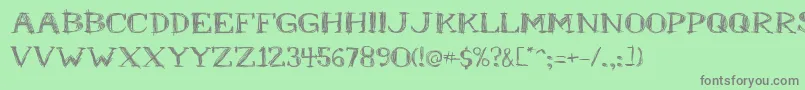 Mrb Font – Gray Fonts on Green Background