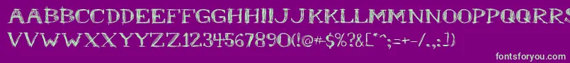 Mrb Font – Green Fonts on Purple Background