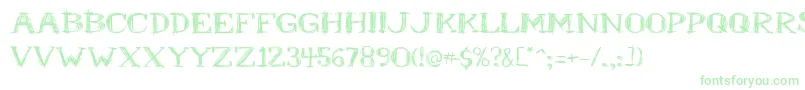 Mrb Font – Green Fonts on White Background