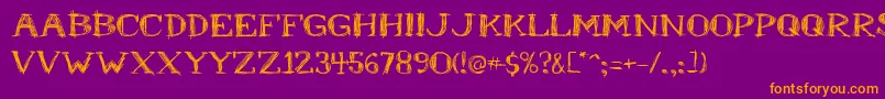 Mrb Font – Orange Fonts on Purple Background