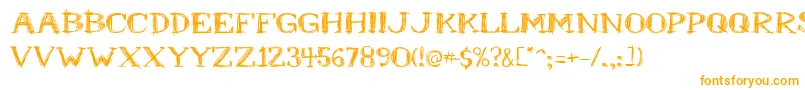 Czcionka Mrb – pomarańczowe czcionki na białym tle