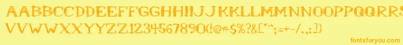 Mrb Font – Orange Fonts on Yellow Background